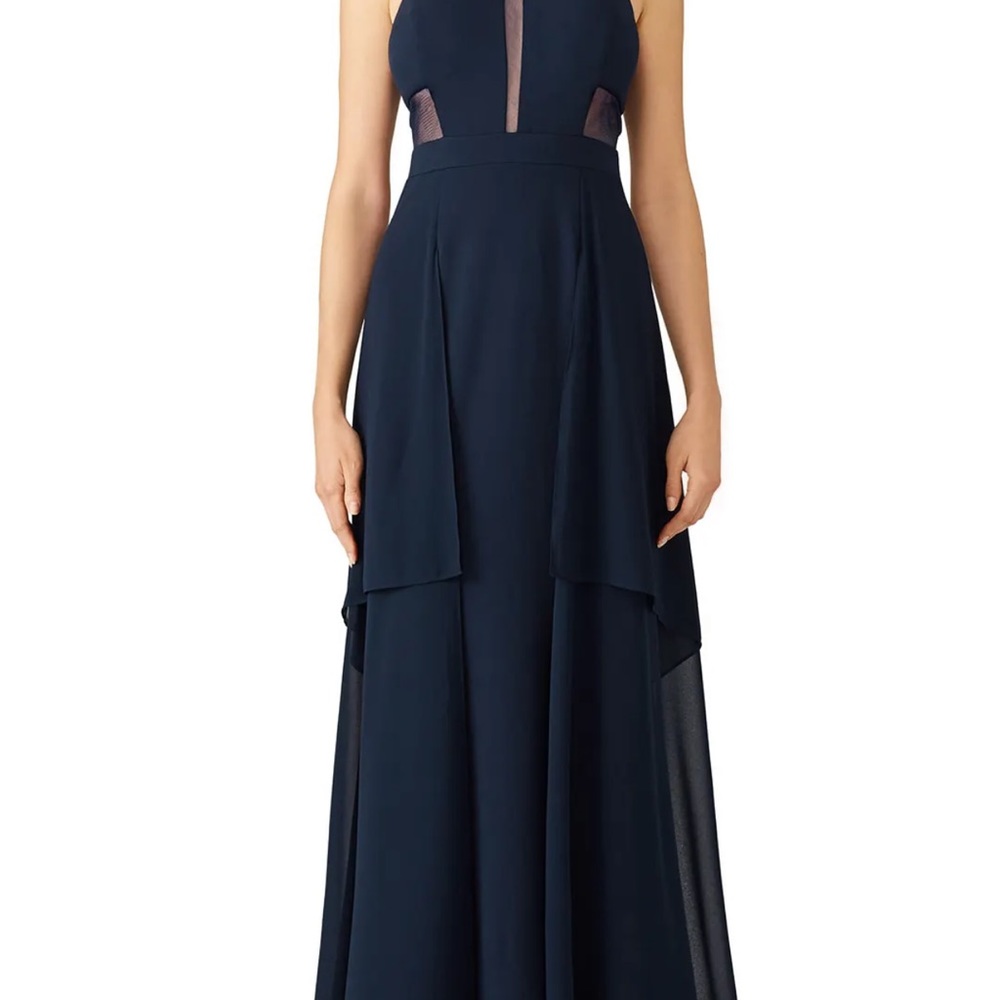 Lm Collection Navy Flutter Gown, Size 4 - Worn On… - image 4